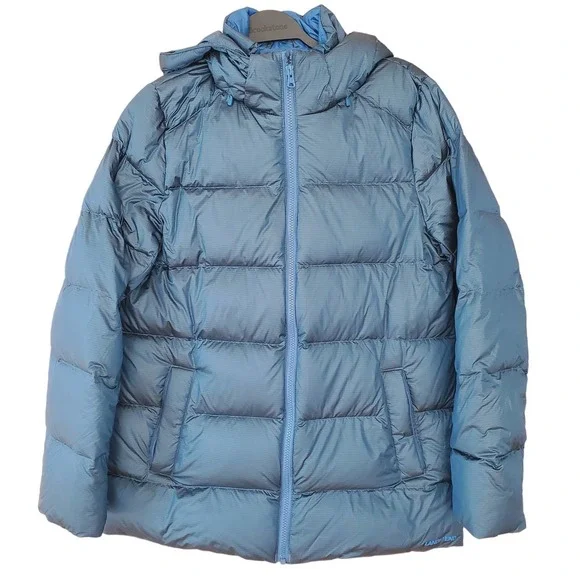 Lands' End Womens Wide Channel Down Jacket Down Filled Size S Blue Outdoors - Picture 2 of 14